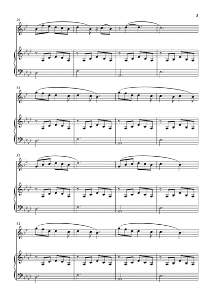 Dandelions B-Flat Clarinet scores gallery preview page 3