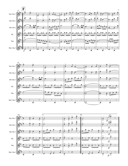 March - Semper Fidelis (for Saxophone Quintet SATTB or AATTB) image number null