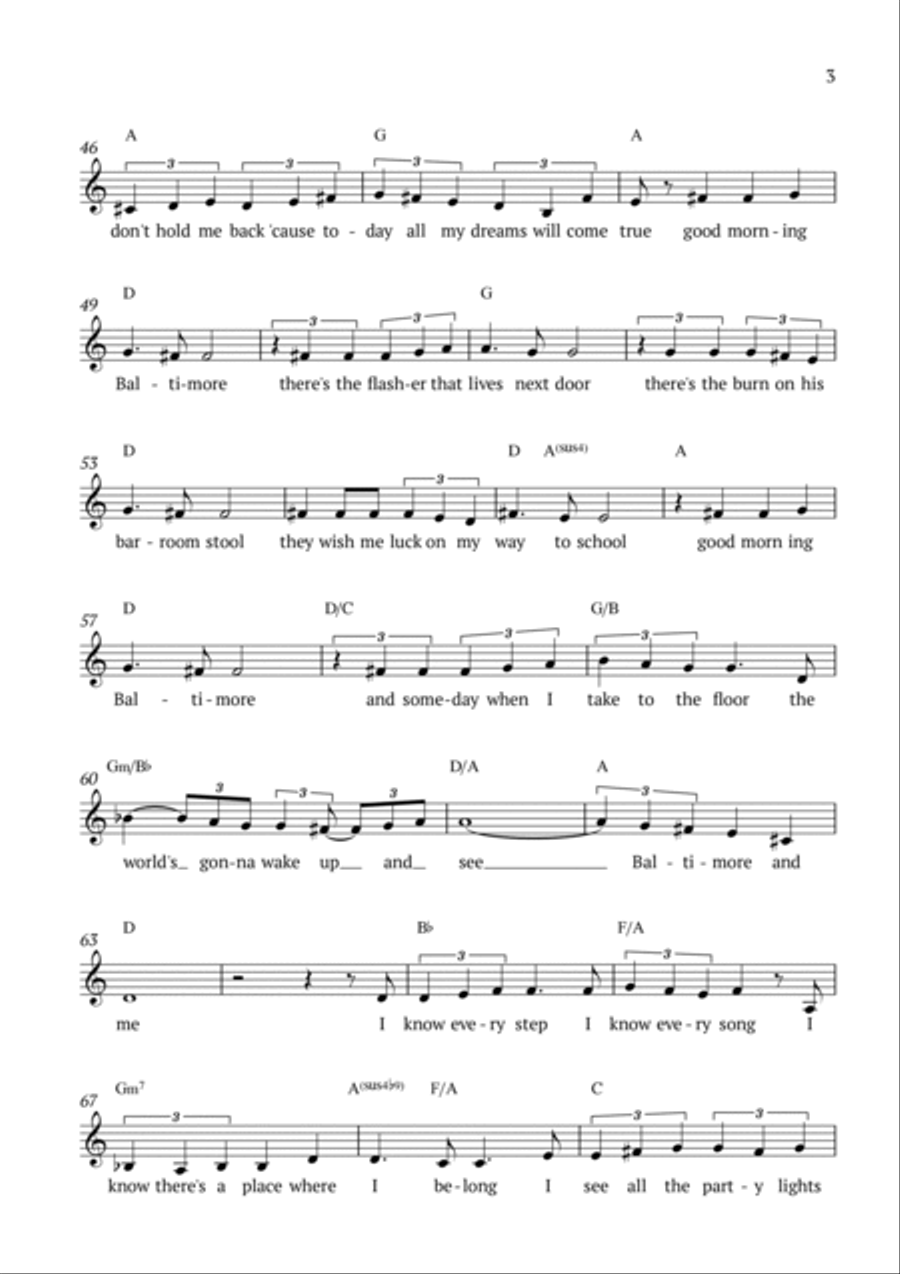 Good Morning Baltimore Piano scores gallery preview page 3