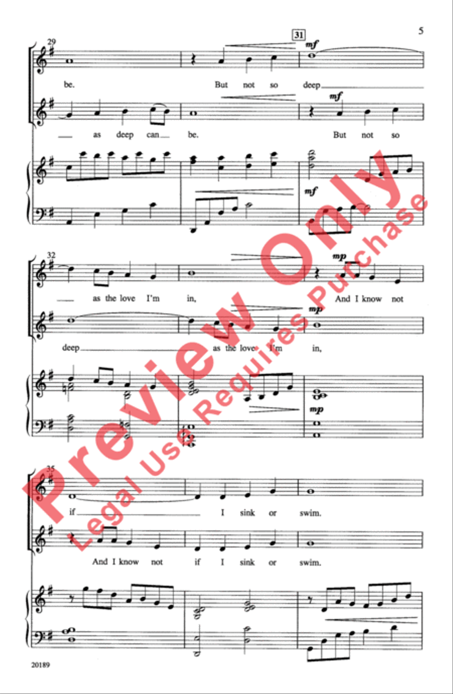 The Water Is Wide Women's Choir scores gallery preview page 5