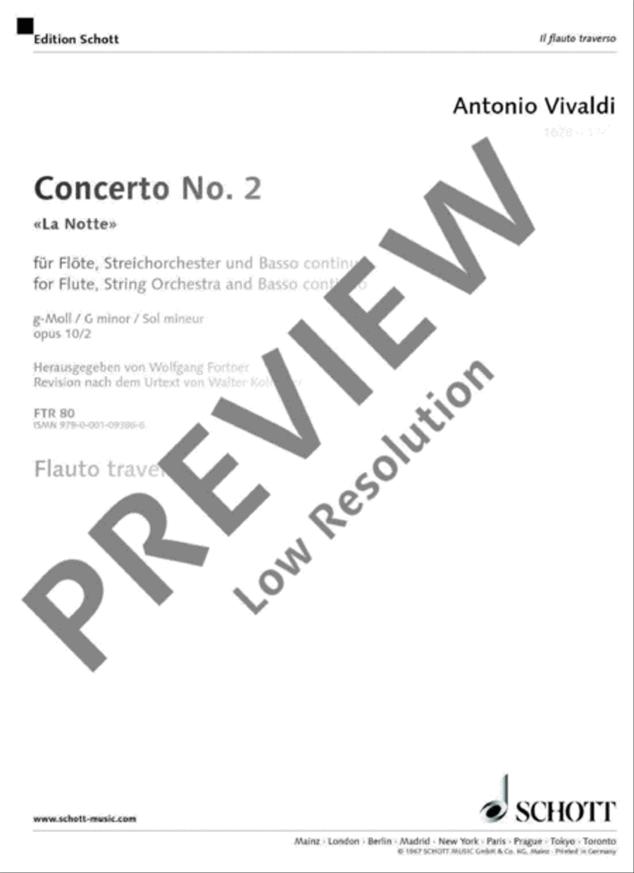 Concerto No. 2 G minor Flute scores gallery preview page 17