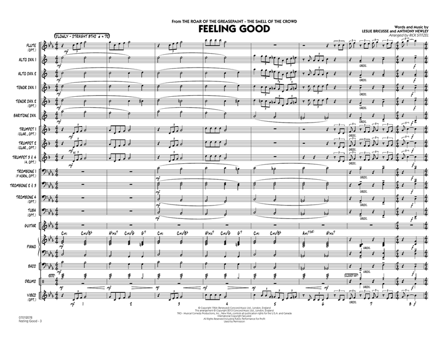 Feeling Good - Conductor Score (Full Score) Jazz Ensemble scores gallery preview page 2