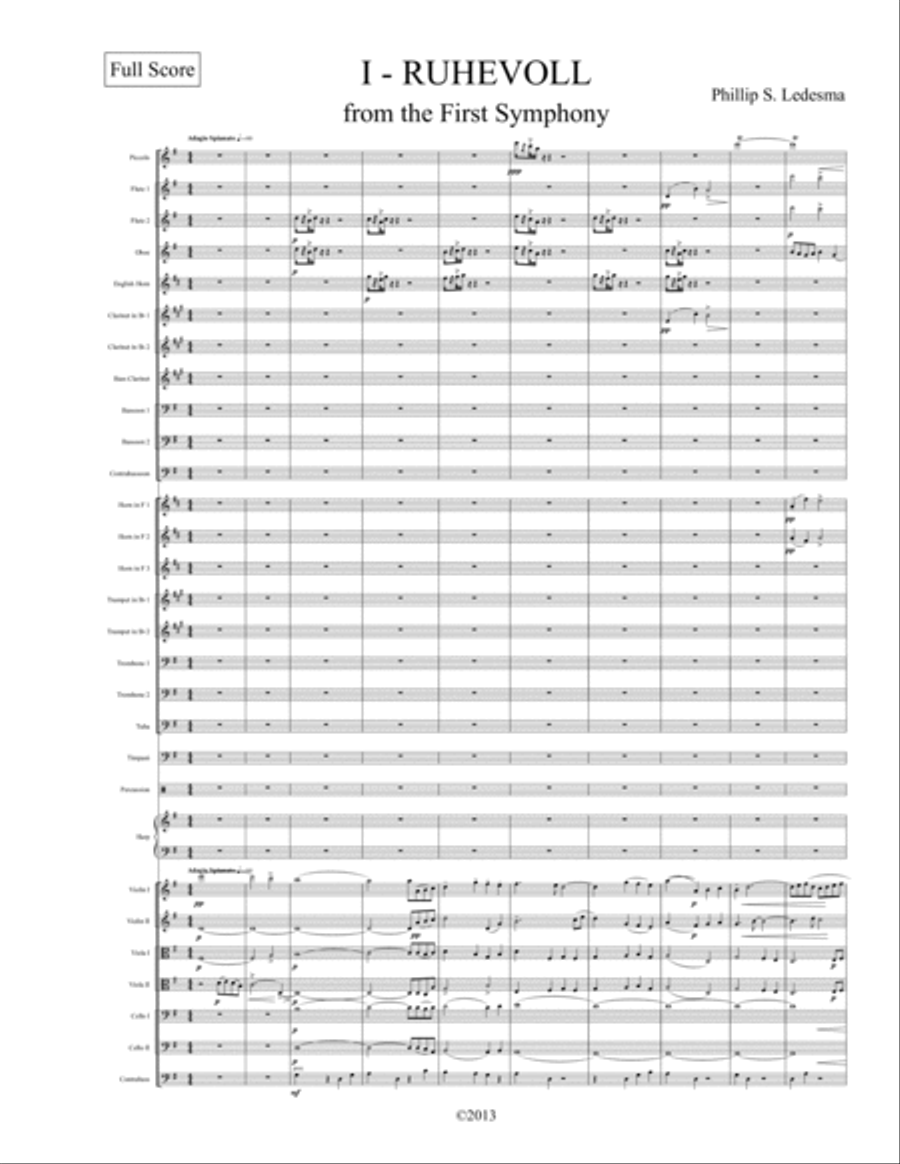 Ruhevoll Full Orchestra scores gallery preview page 1
