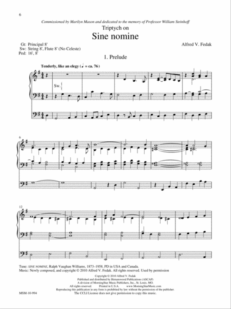 Marilyn Mason Music Library, Volume 5 Organ scores gallery preview page 3