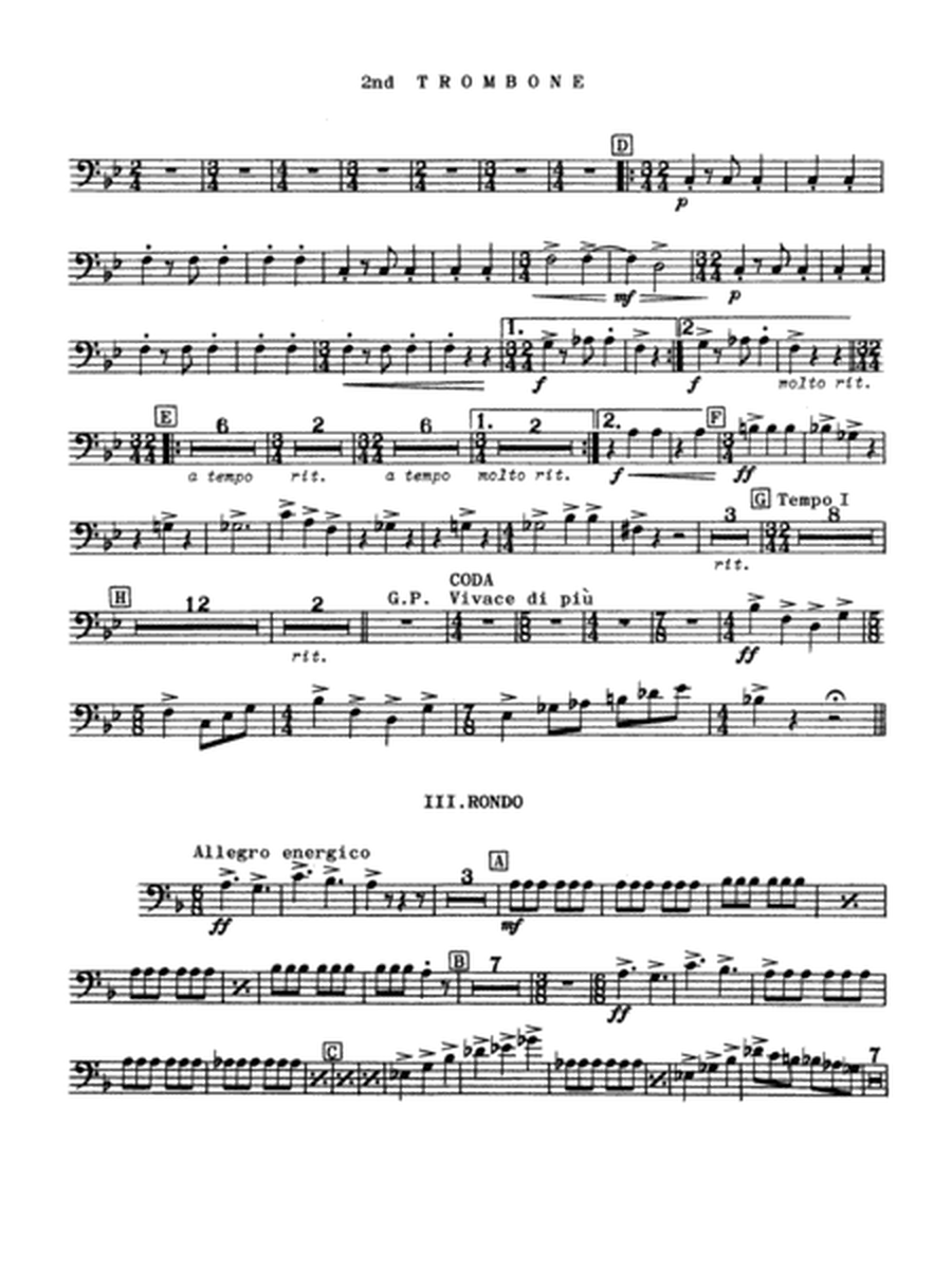 Third Suite (I. March, II. Waltz, III. Rondo): 2nd Trombone