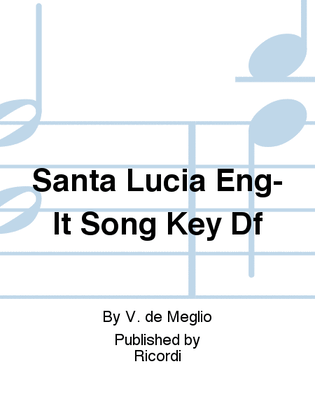 Book cover for Santa Lucia Eng-It Song Key Df