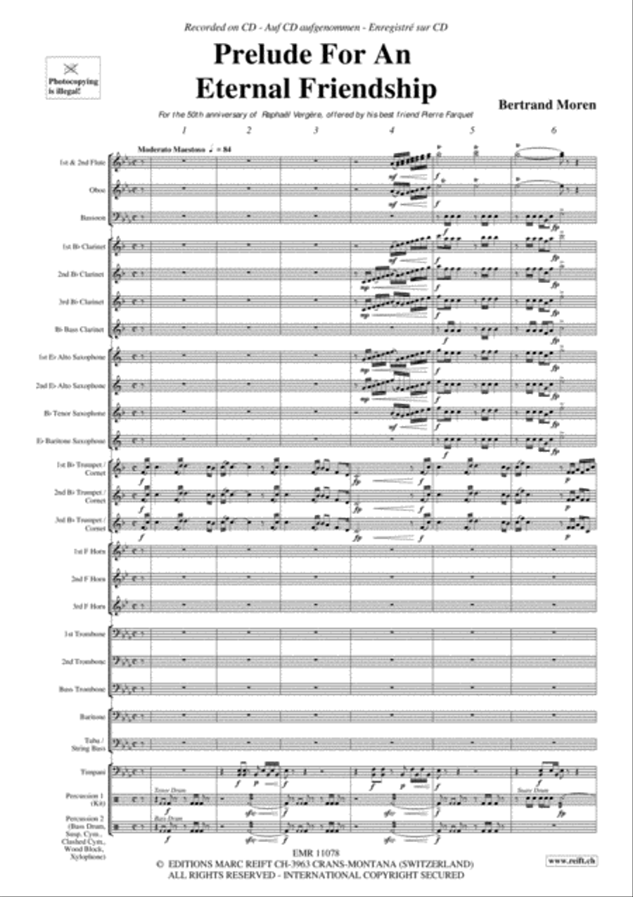 Prelude For An Eternal Friendship Concert Band scores gallery preview page 4
