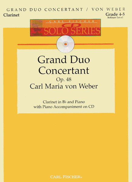Grand Duo Concertant by Carl Maria von Weber Clarinet Solo - Sheet Music