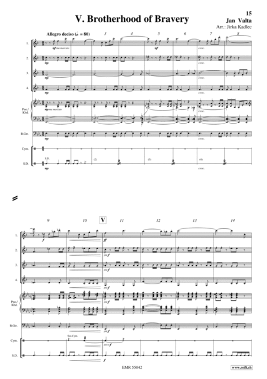 Five Pieces From Kingdom Come: Deliverance Clarinet Quartet scores gallery preview page 11