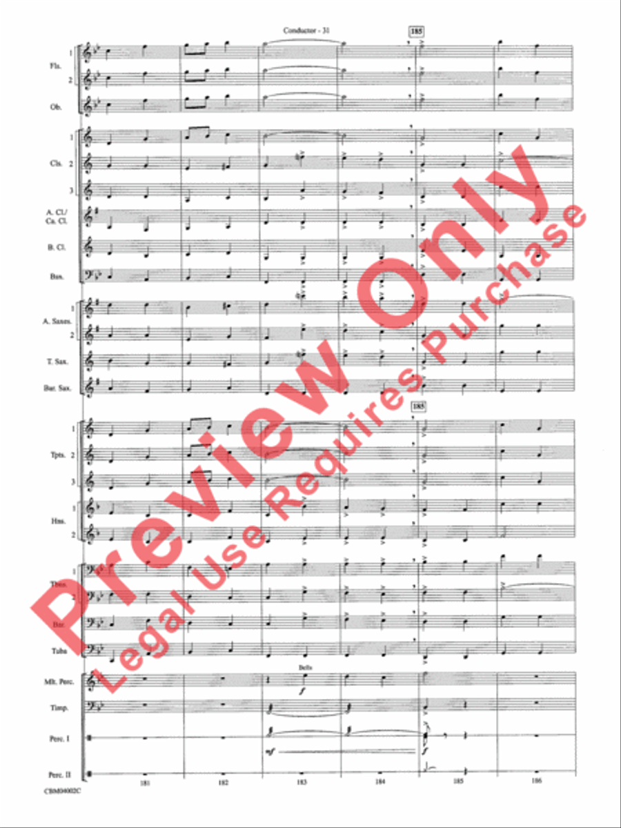 The Dam Busters Concert March Concert Band scores gallery preview page 34