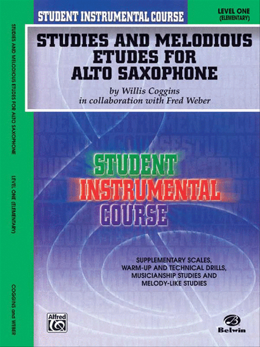 Student Instrumental Course Studies and Melodious Etudes for Alto Saxophone Alto Saxophone scores gallery preview page 1