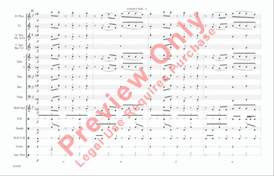 Push It Marching Band scores gallery preview page 6