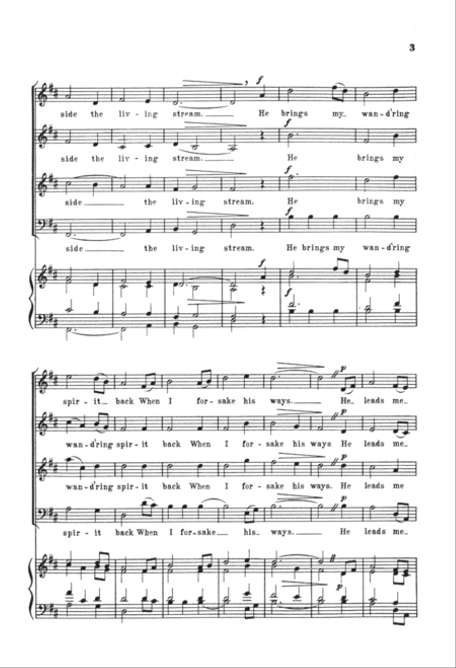 My Shepherd Will Supply My Need 4-Part scores gallery preview page 2