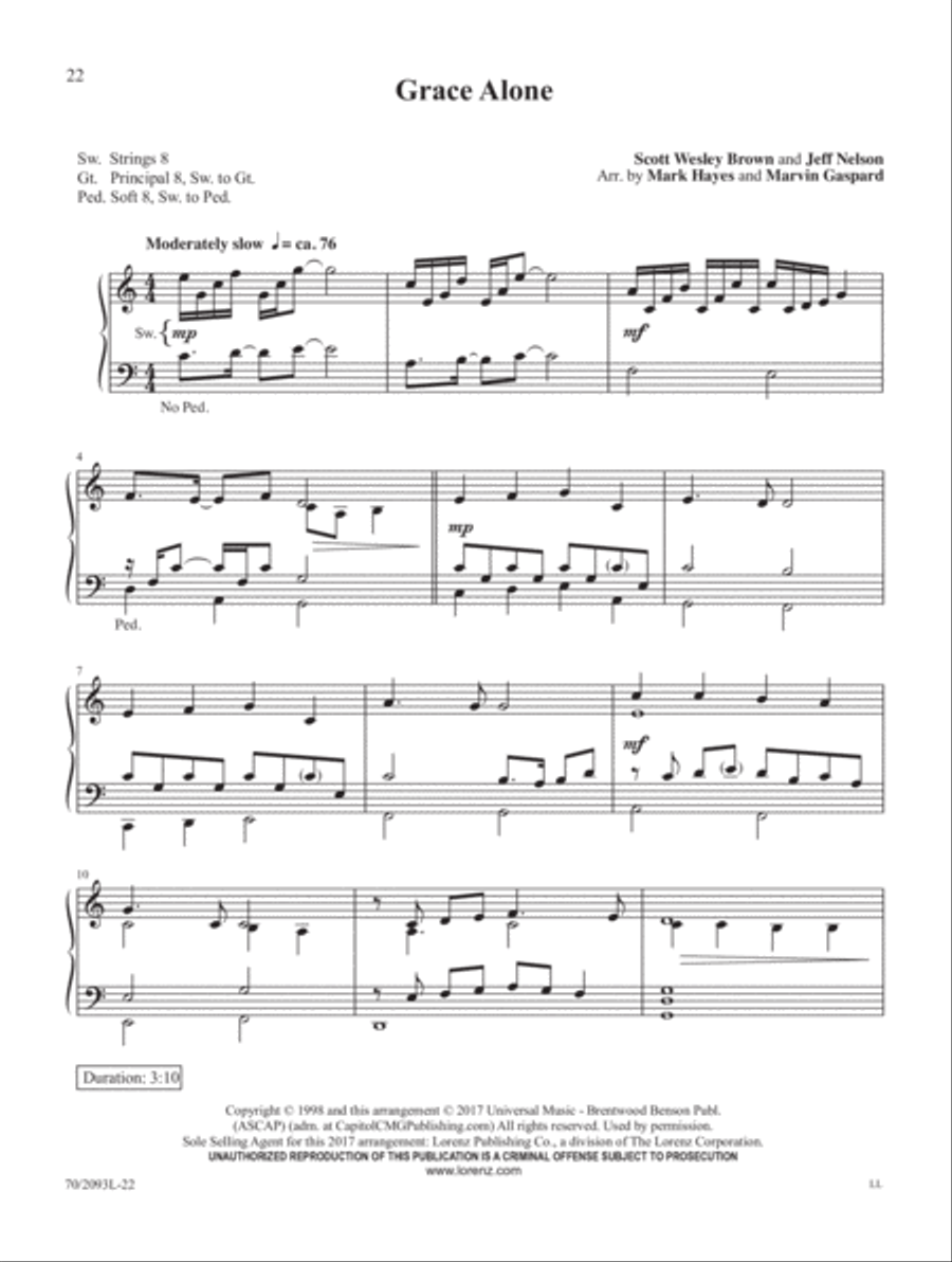 Mark Hayes: Organ Praise and Worship Organ Solo scores gallery preview page 7