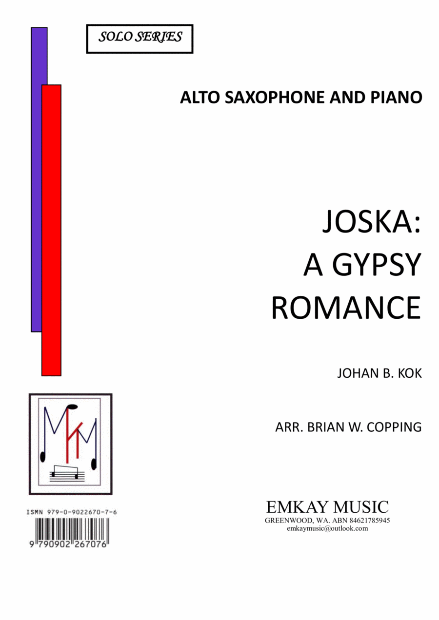 JOSKA: A GYPSY ROMANCE – ALTO SAXOPHONE & PIANO Alto Saxophone scores gallery preview page 1
