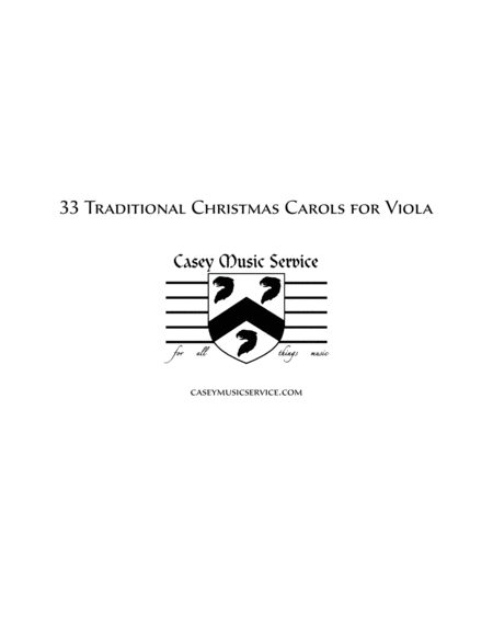 33 Traditional Christmas Carols for Viola