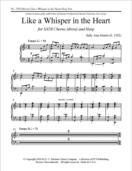 Like a Whisper in the Heart (Harp Part)