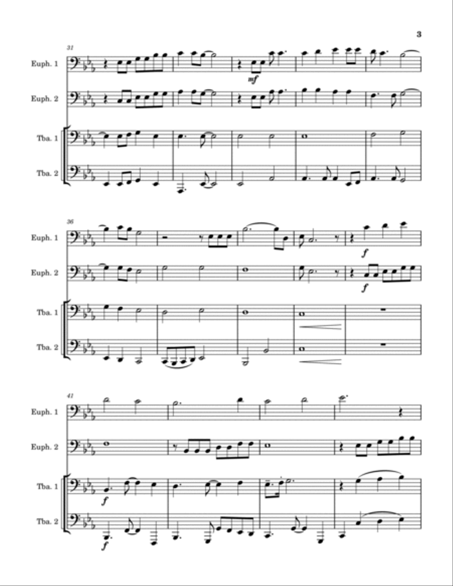 The Sound Of Silence The Sound Of Silence Brass Quartet scores gallery preview page 3