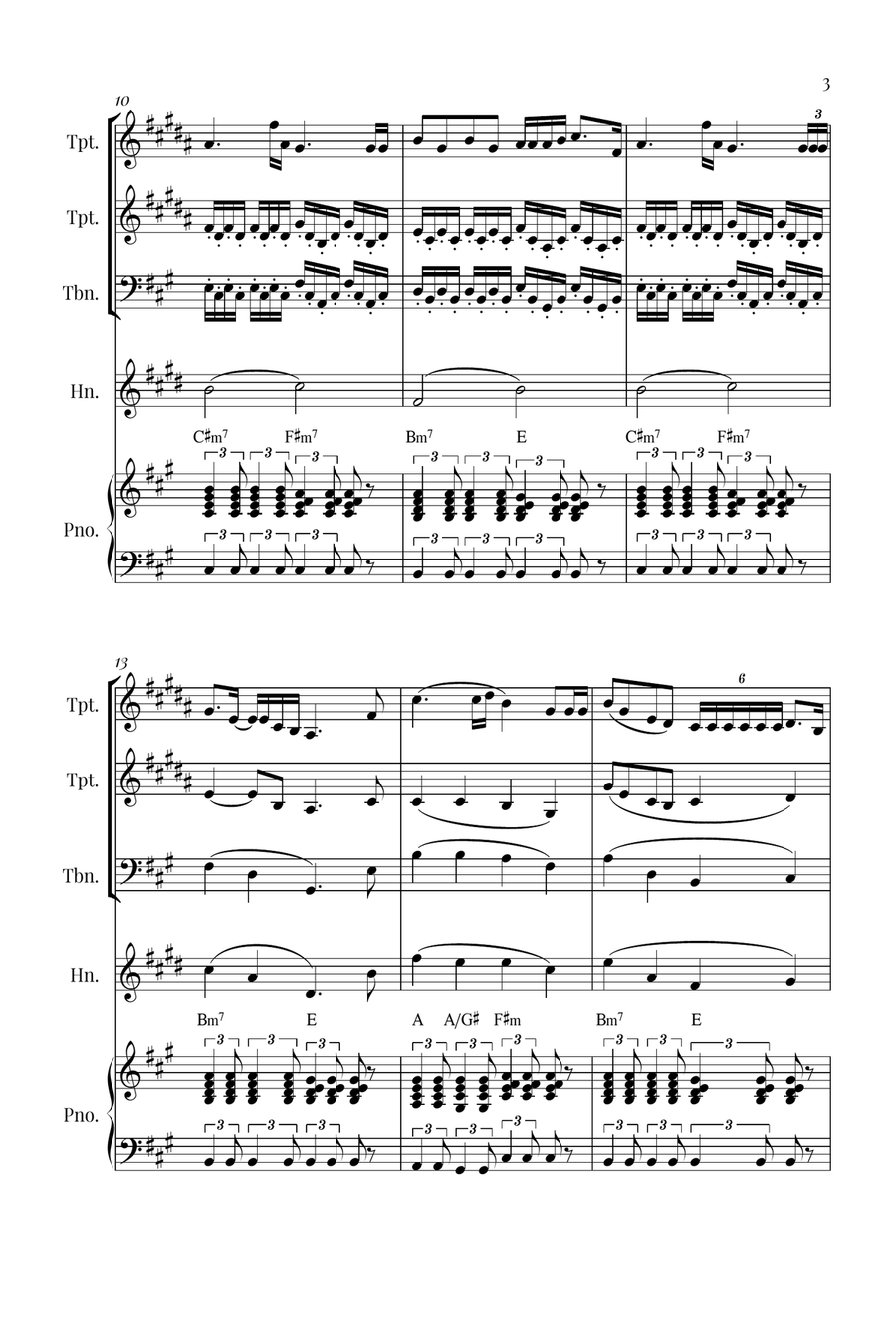 Die With A Smile Die With A Smile Brass Quartet scores gallery preview page 3