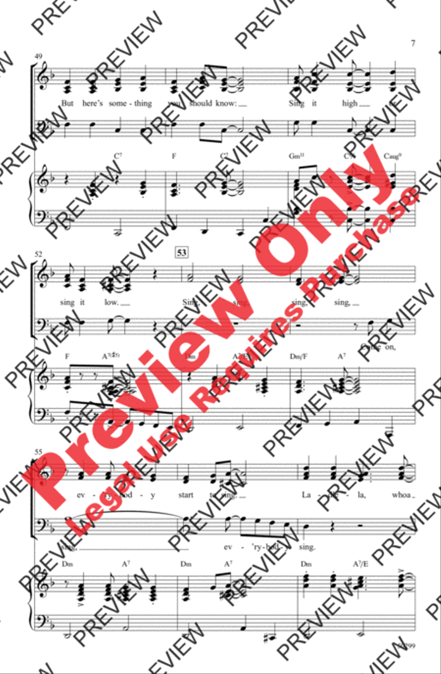 Sing, Sing, Sing Sing, Sing, Sing 3-Part scores gallery preview page 7