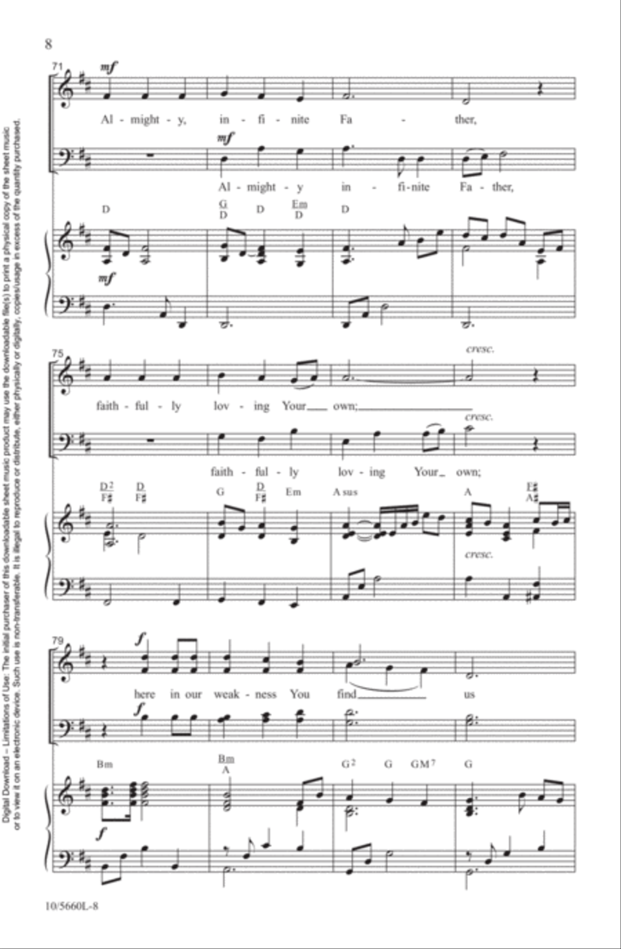 Wonderful, Merciful Savior 4-Part scores gallery preview page 8