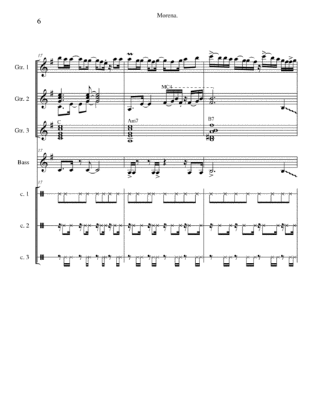 MORENA. Classical Guitar - Digital Sheet Music
