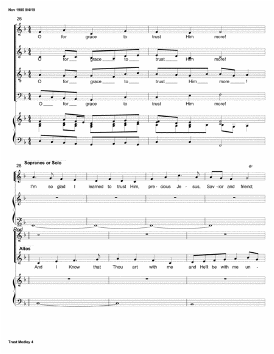 Trust Medley Trust Medley 4-Part scores gallery preview page 4