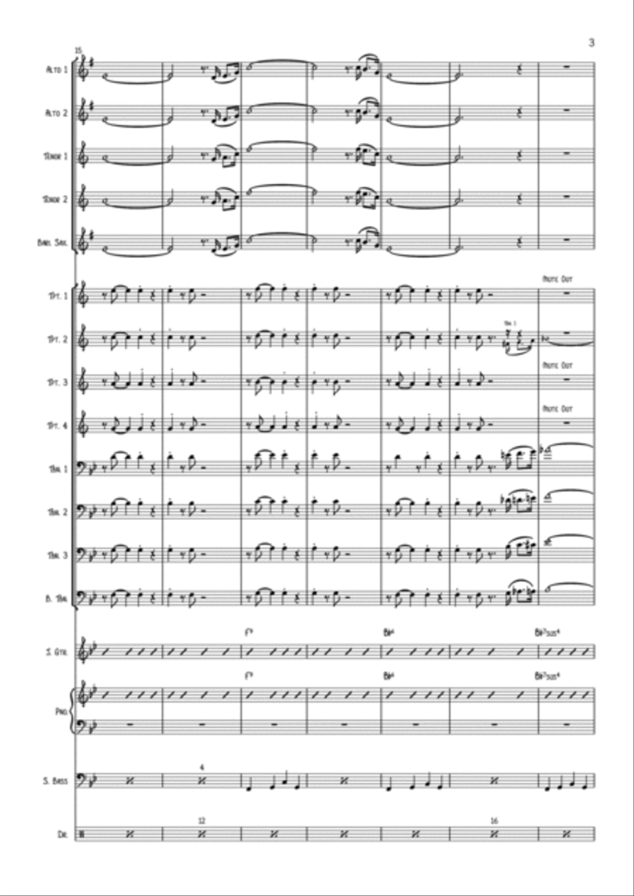 Jitterbug Jump for Big Band Jazz Ensemble scores gallery preview page 3