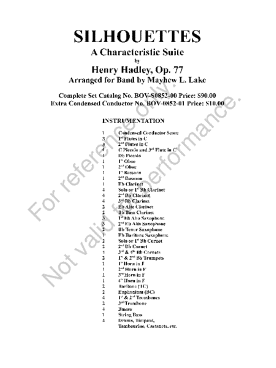 Silhouettes Concert Band scores gallery preview page 2
