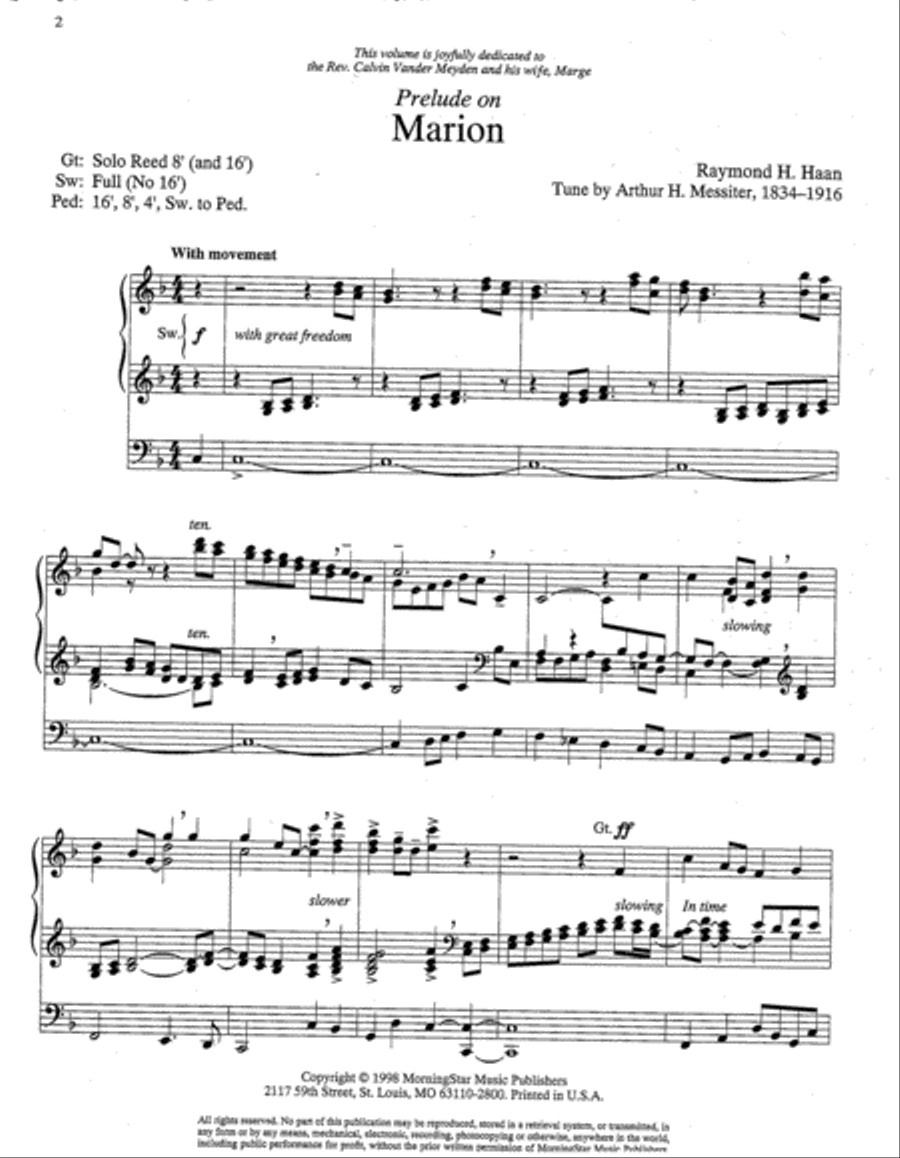 Four Hymns of Rejoicing Organ scores gallery preview page 2
