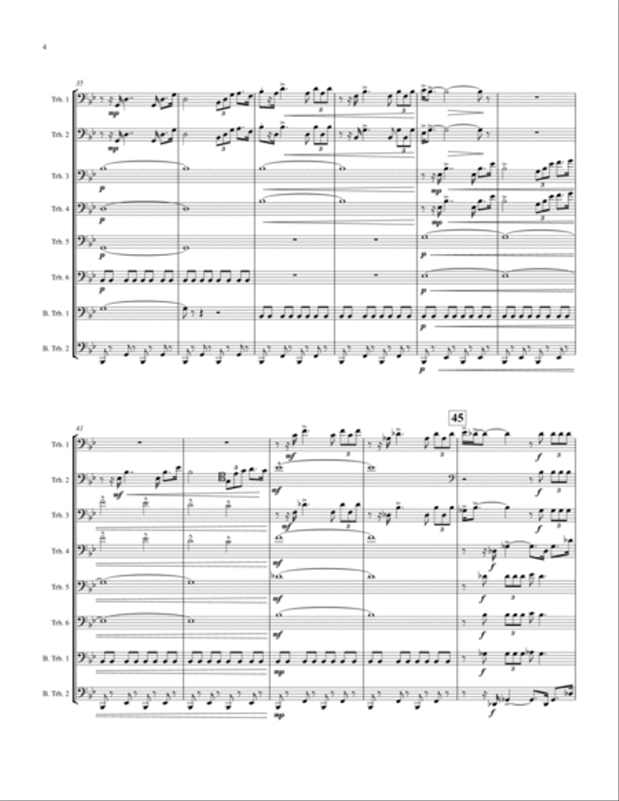 Pines of the Appian Way Bass Trombone scores gallery preview page 5