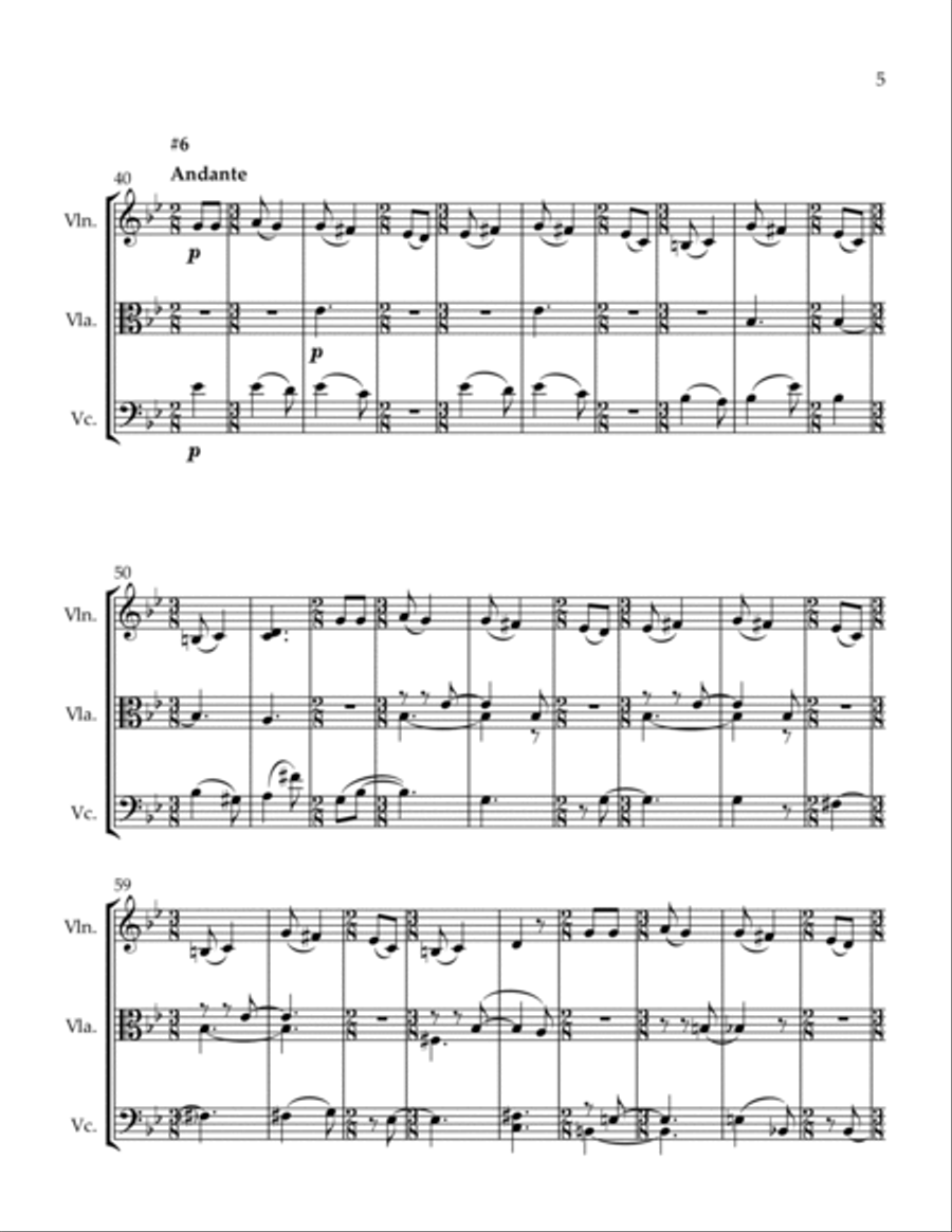 4 Romanian Carols Series 2 #1, 3, 6, 8 String Trio scores gallery preview page 5