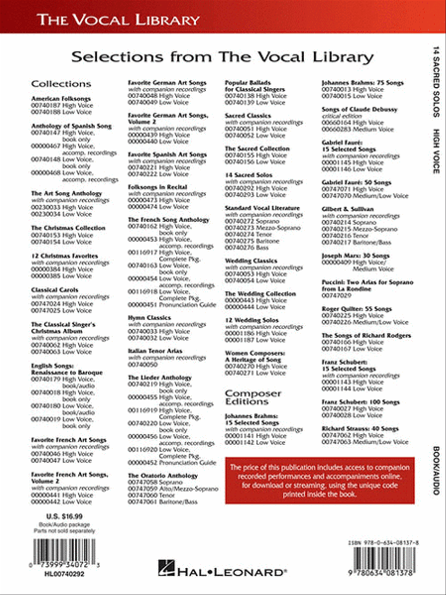 14 Sacred Solos High Voice scores gallery preview page 2