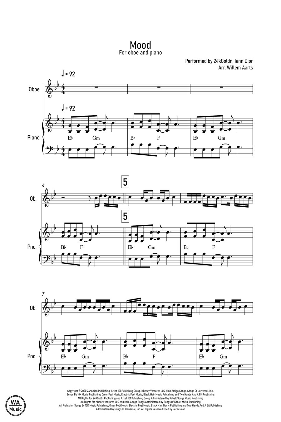Mood Piano scores gallery preview page 1