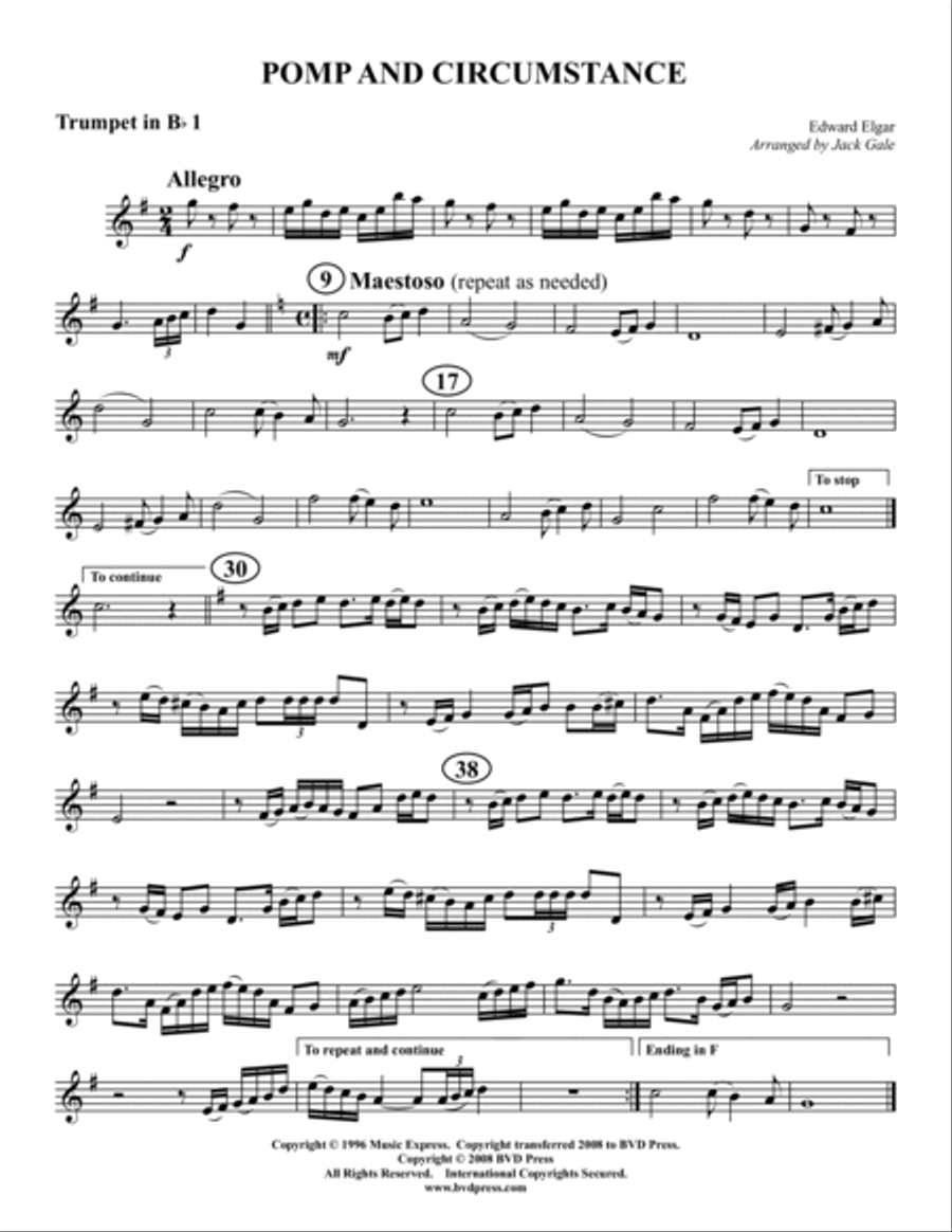 Pomp and Circumstance Pomp and Circumstance Brass Quintet scores gallery preview page 4