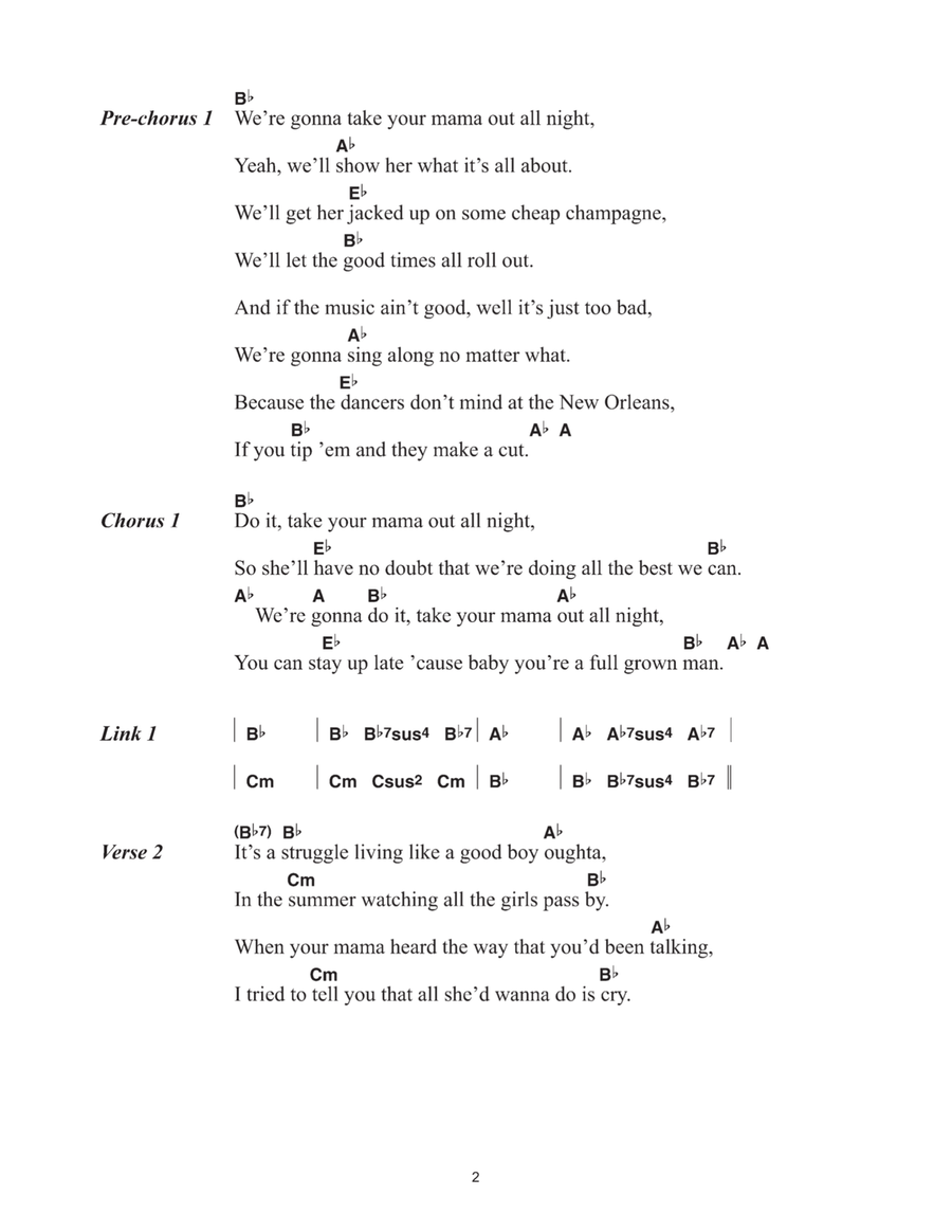 Take Your Mama Acoustic Guitar scores gallery preview page 2
