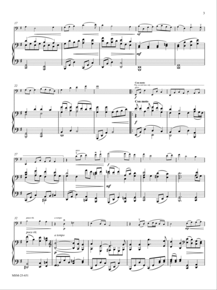 Two Spirituals for Cello and Piano Piano Accompaniment scores gallery preview page 3