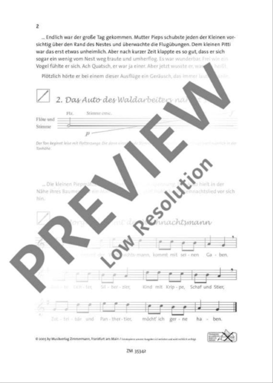 Pitti Pieps rettet das Weihnachtsfest Recorder scores gallery preview page 3
