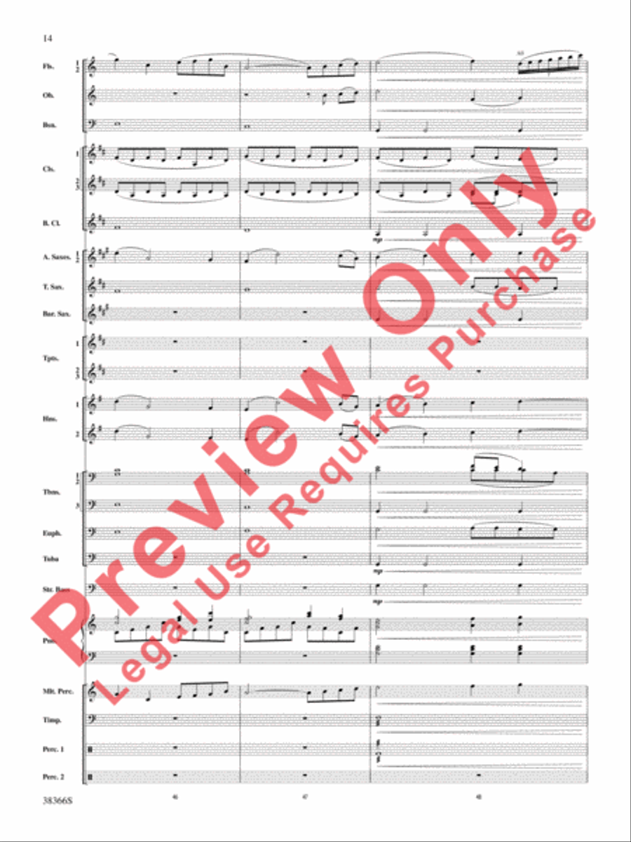 October Farewell October Farewell Concert Band scores gallery preview page 15