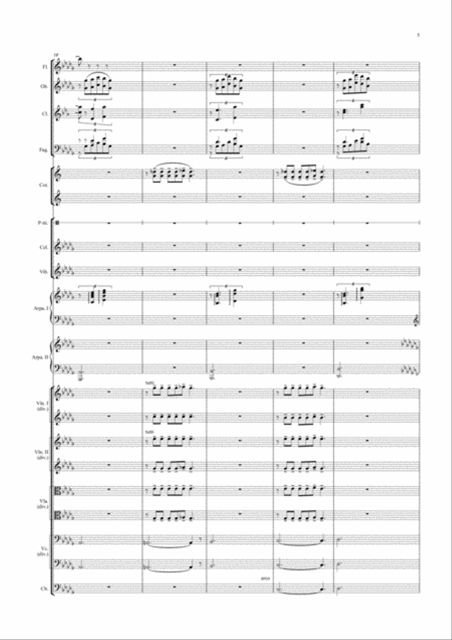 Clair de Lune for Chamber Orchestra Chamber Orchestra scores gallery preview page 5