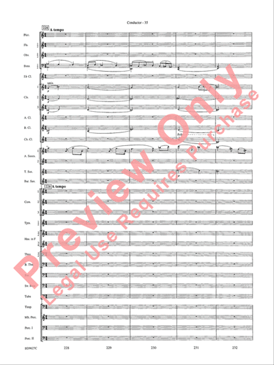 Variations on a Theme of Robert Schumann Concert Band scores gallery preview page 38