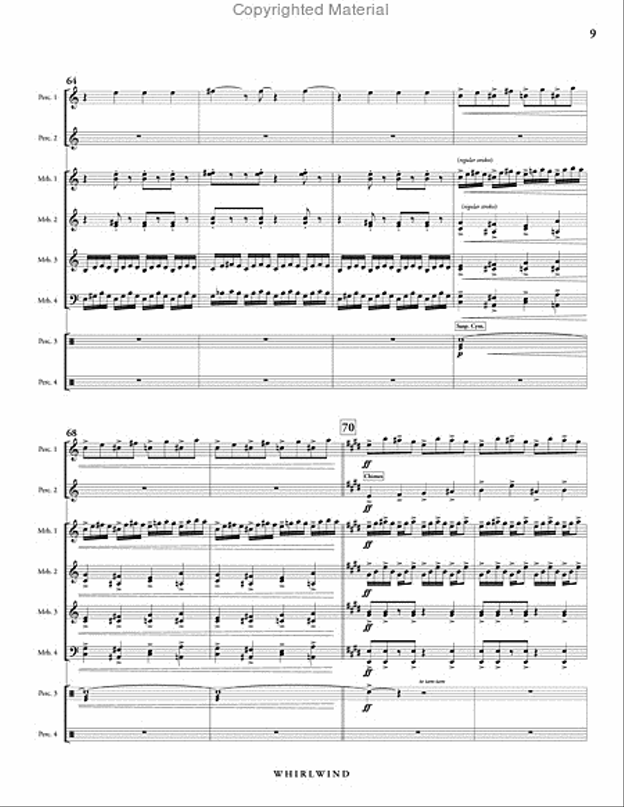 Whirlwind Percussion Ensemble scores gallery preview page 10