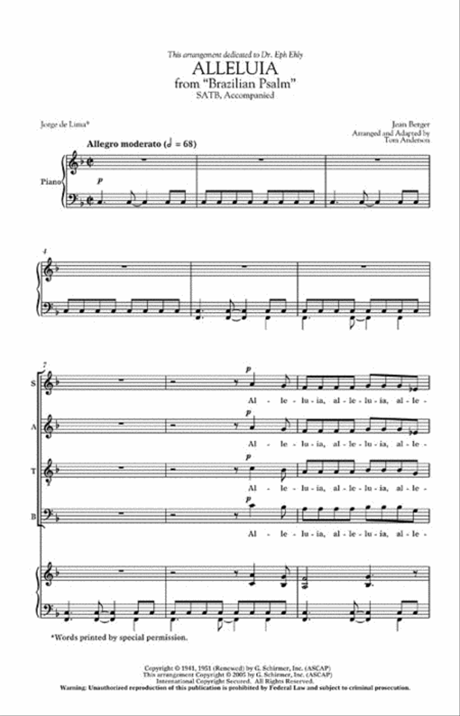 Alleluia 4-Part scores gallery preview page 2