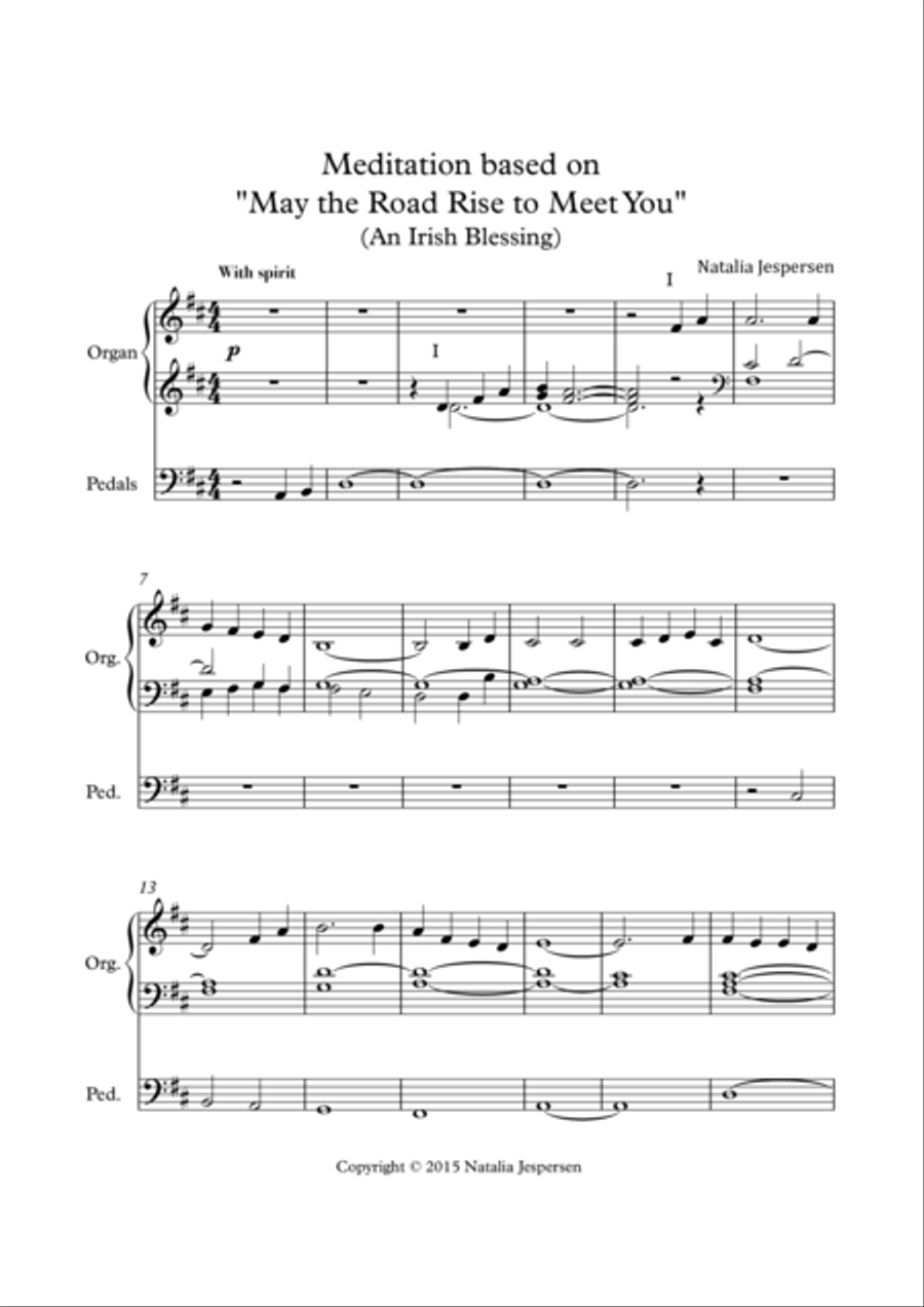 May the Road Rise to Meet You (Meditation) Organ Solo scores gallery preview page 2