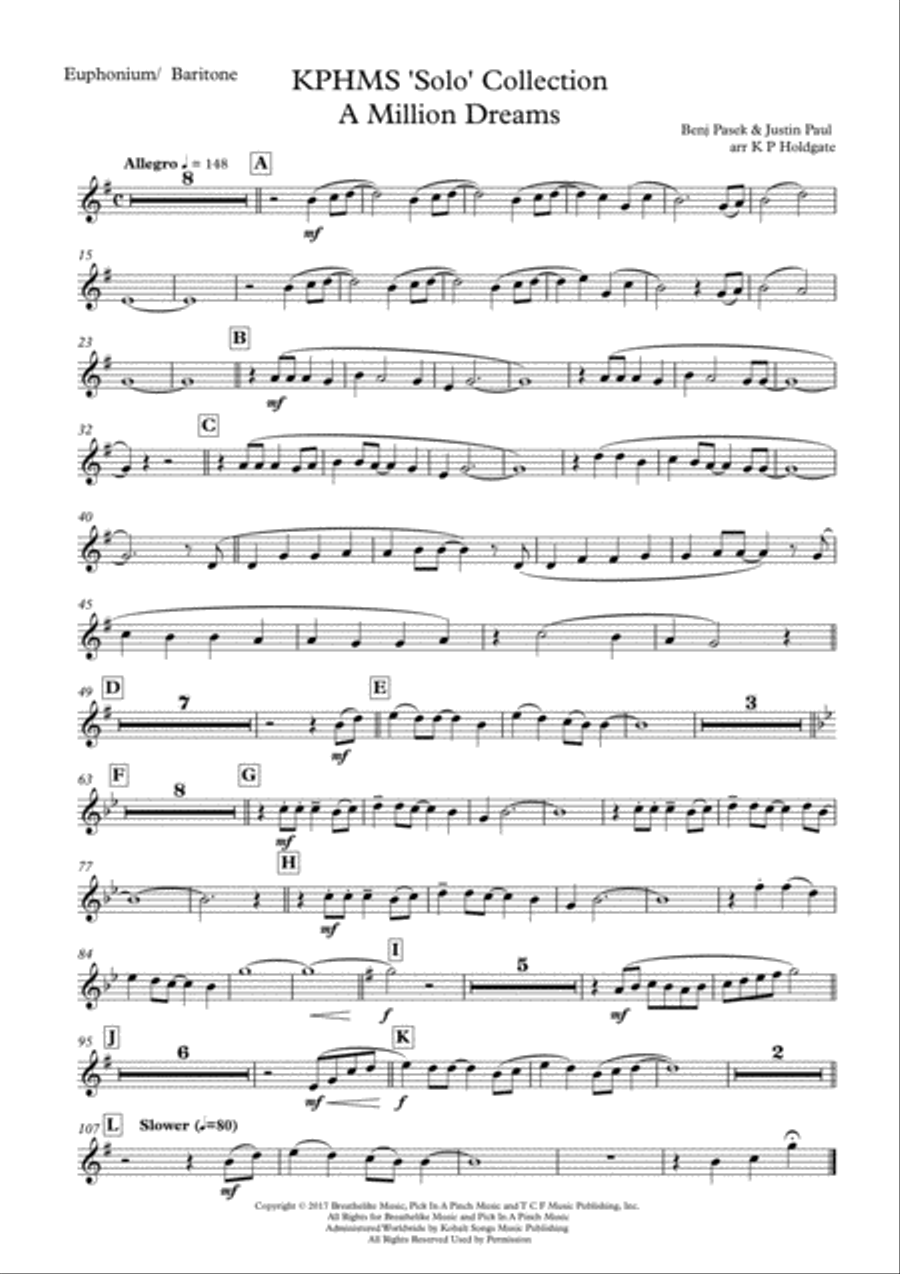 A Million Dreams Brass Duet scores gallery preview page 5