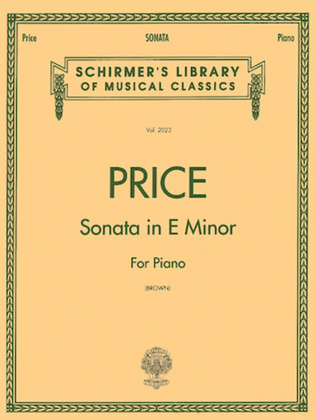 Book cover for Sonata in E minor