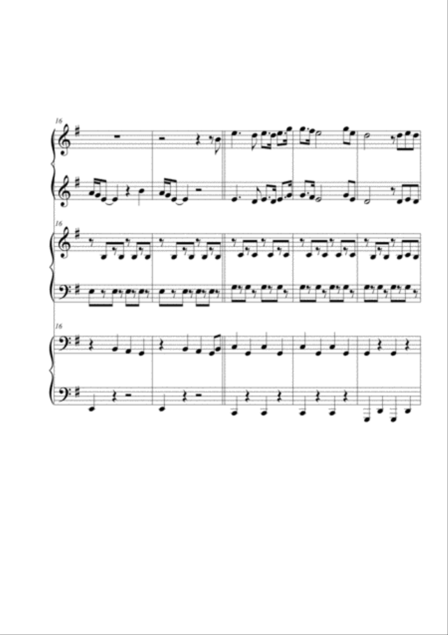 El condor pasa. Piano 6 hands Piano Method scores gallery preview page 4