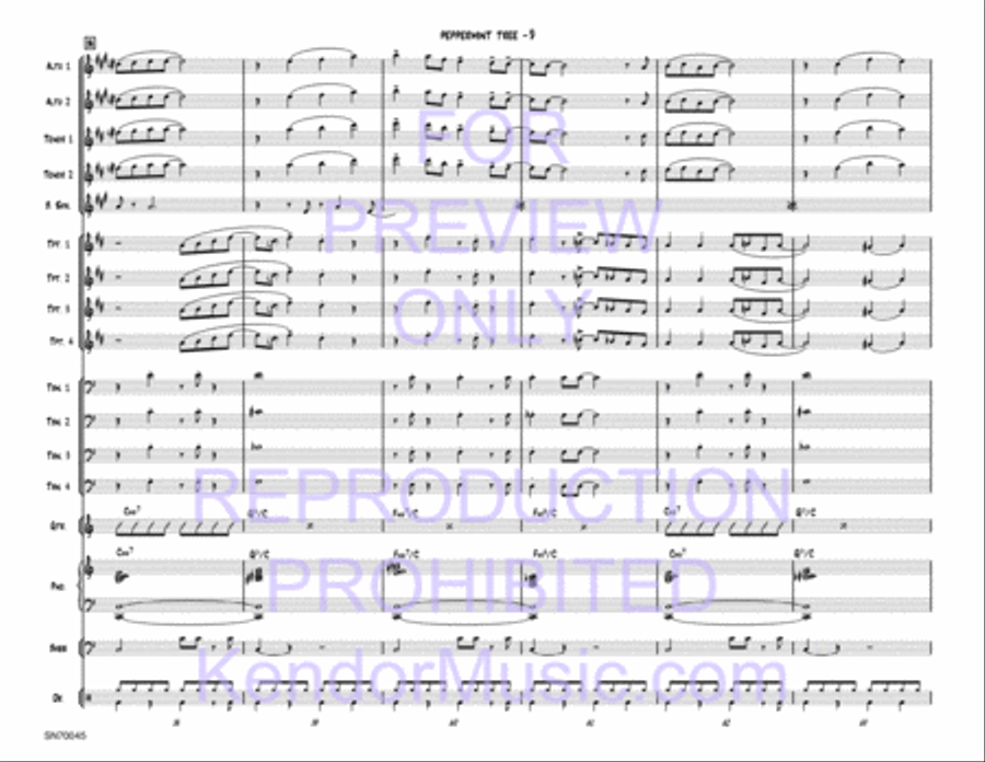 Peppermint Tree (Full Score) Jazz Ensemble scores gallery preview page 10