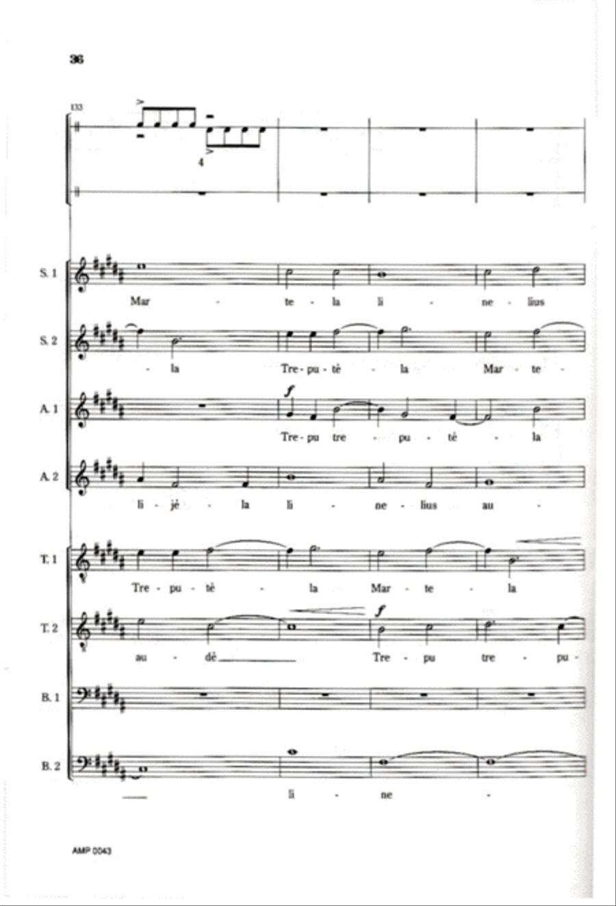 Trepute Martela Trepute Martela SSAATTBB scores gallery preview page 11
