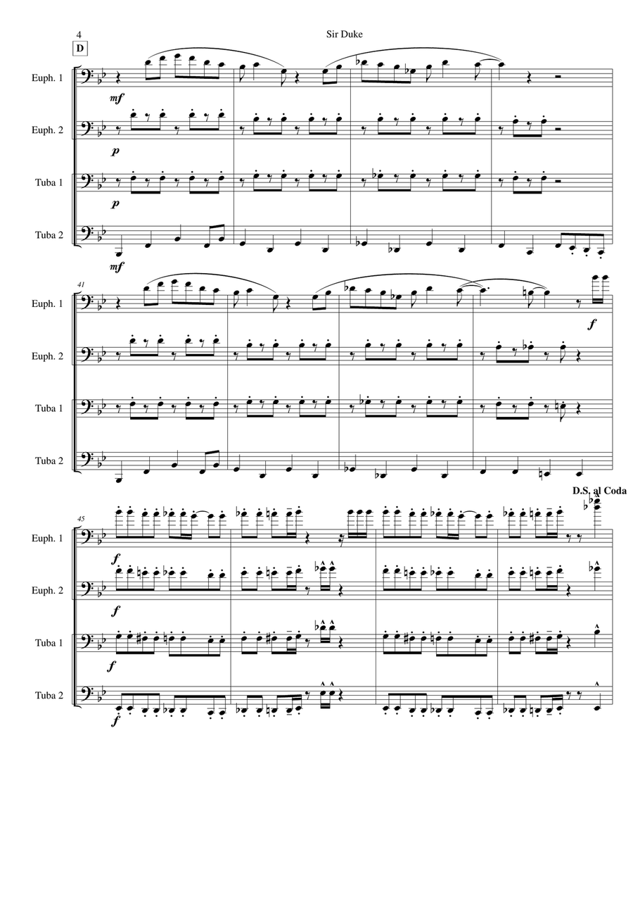Sir Duke Brass Ensemble scores gallery preview page 4